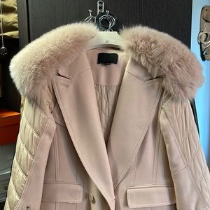 Gorgeous blush Alexander Wang coat with fur collar